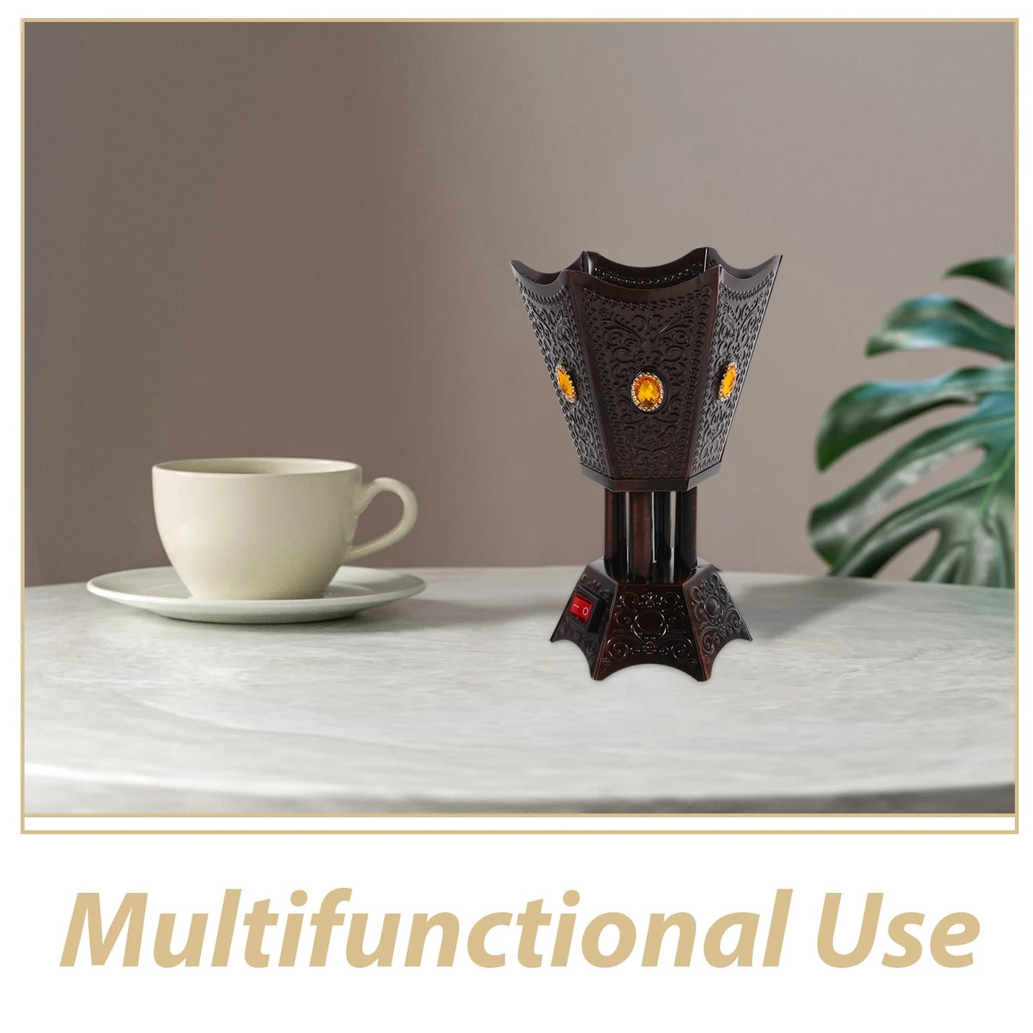 Retro Compact Electric Incense Burner Reusable Censer Holder Burner Decorative Home Decor Plug In Incense Heater