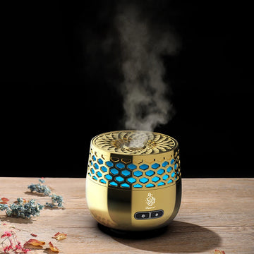 Bakhoor Electric Incense Burner,Seven-color Light,Rechargeable,Use for Fragrant Room,Office,Car,Ramadan Arab,Bakhoor Gift,b21