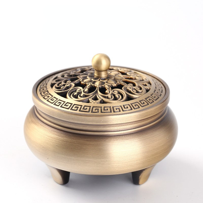 Pure Handmade Brass Incense Burner Household Indoor/office Creative Incense Burner Worship Buddha Tea Ceremony Mini Decoration