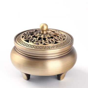 Pure Handmade Brass Incense Burner Household Indoor/office Creative Incense Burner Worship Buddha Tea Ceremony Mini Decoration