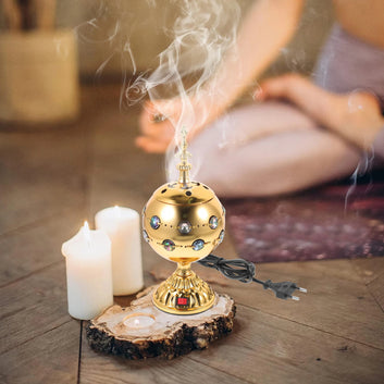 Electric Incense Burner Censer Stove Holder Decorative Aroma Burner Incense Stove Home Office Yoga Tearoom