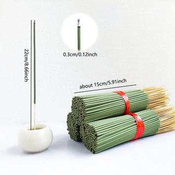 Clean and low powder 22cm/8.66inch white sage bamboo stick incense, suitable for home, hotel, yoga studio and other places