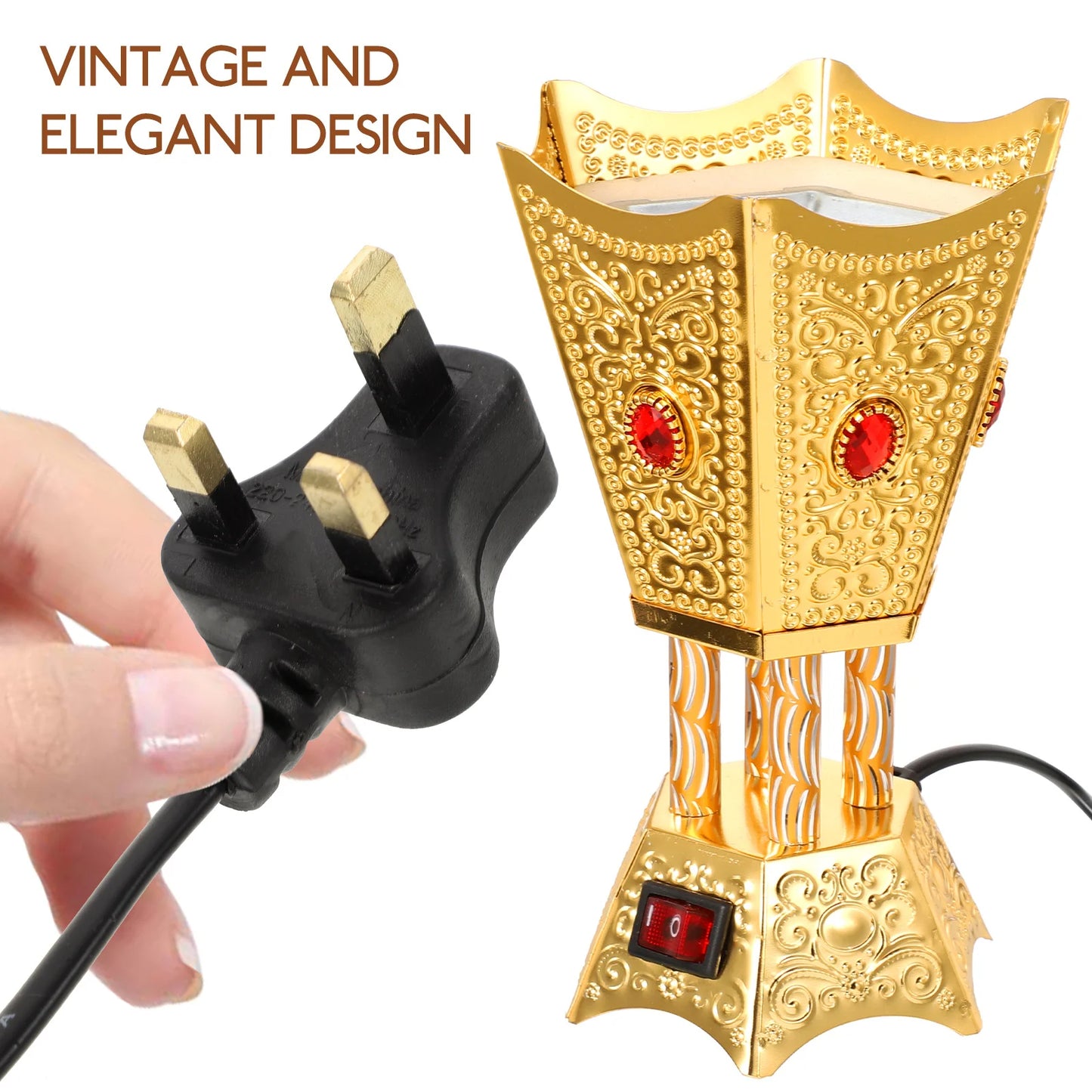 Electric Incense Burner Household Aroma Censer Decorative Bowl Reusable Metal Oud Bakhoor Charcoal Home Fragrance Product