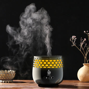 Bakhoor Electric Incense Burner,Seven-color Light,Rechargeable,Use for Fragrant Room,Office,Car,Ramadan Arab,Bakhoor Gift,b21