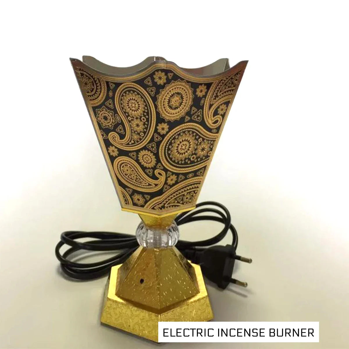 220V Incense Burner Arabian Islamic Style Mini Electric Burner Incense Bakhoor Square Pearl incense Electric Metal Positive