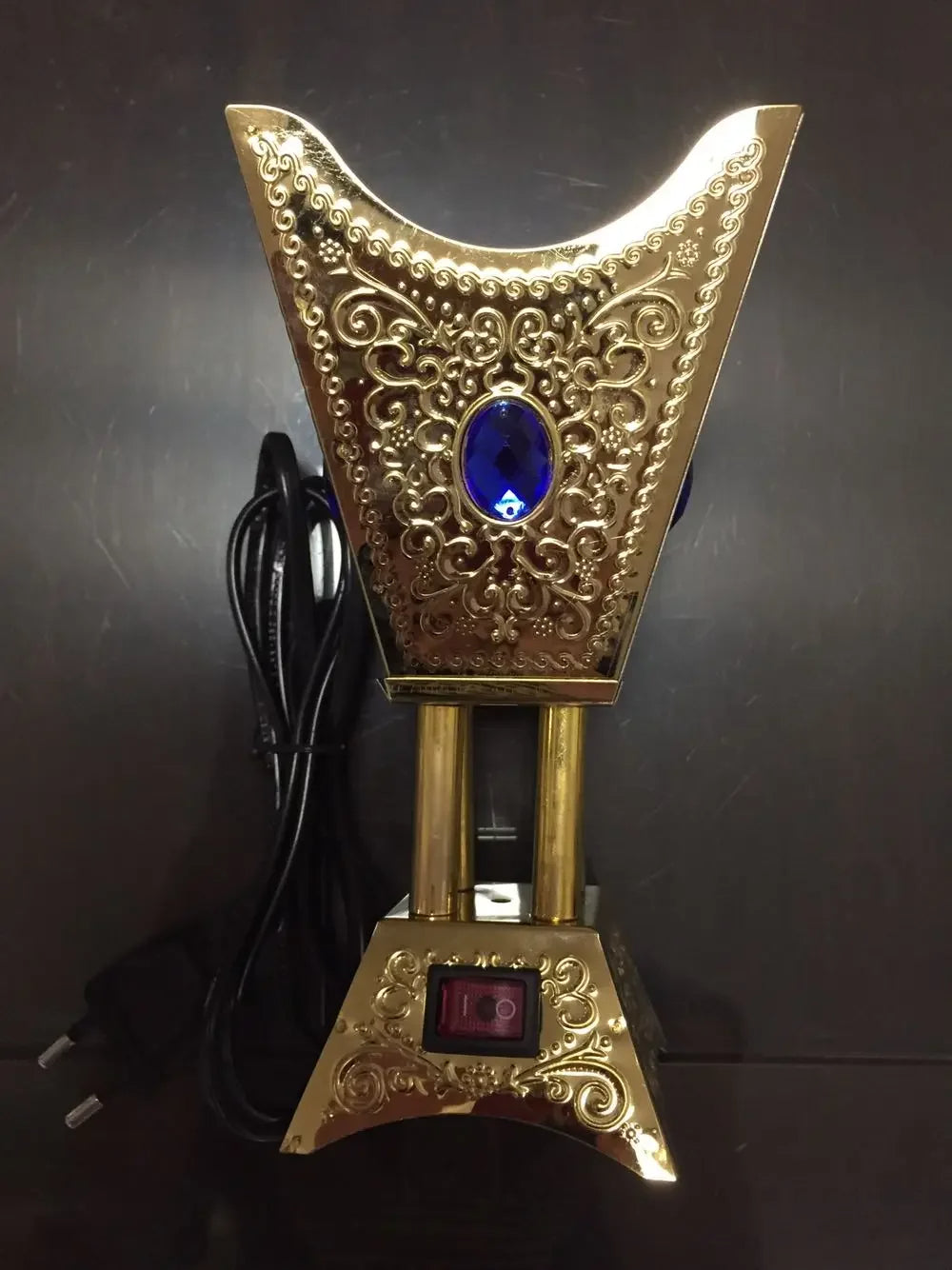 220V Incense Burner Arabian Islamic Style Mini Electric Burner Incense Bakhoor Square Pearl incense Electric Metal Positive