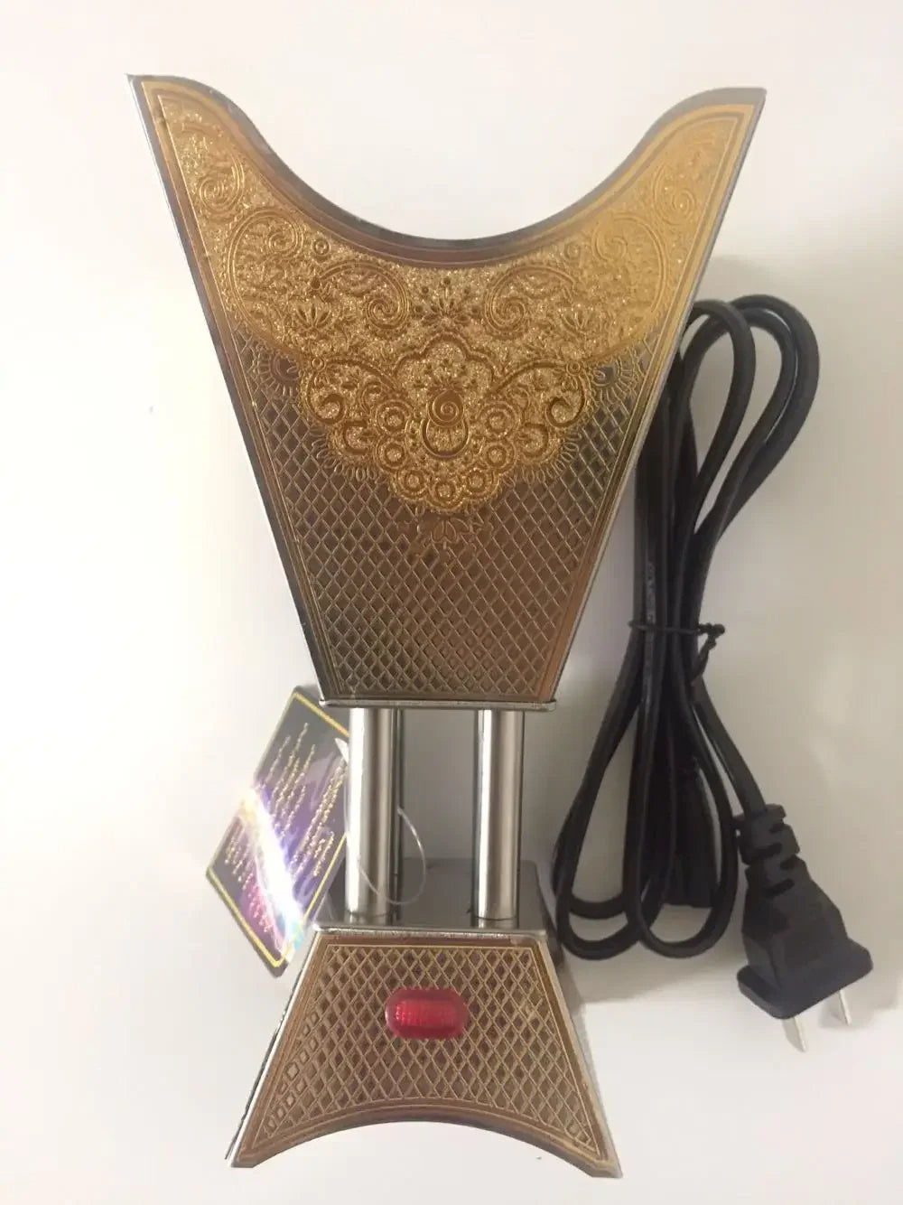 220V Incense Burner Arabian Islamic Style Mini Electric Burner Incense Bakhoor Square Pearl incense Electric Metal Positive