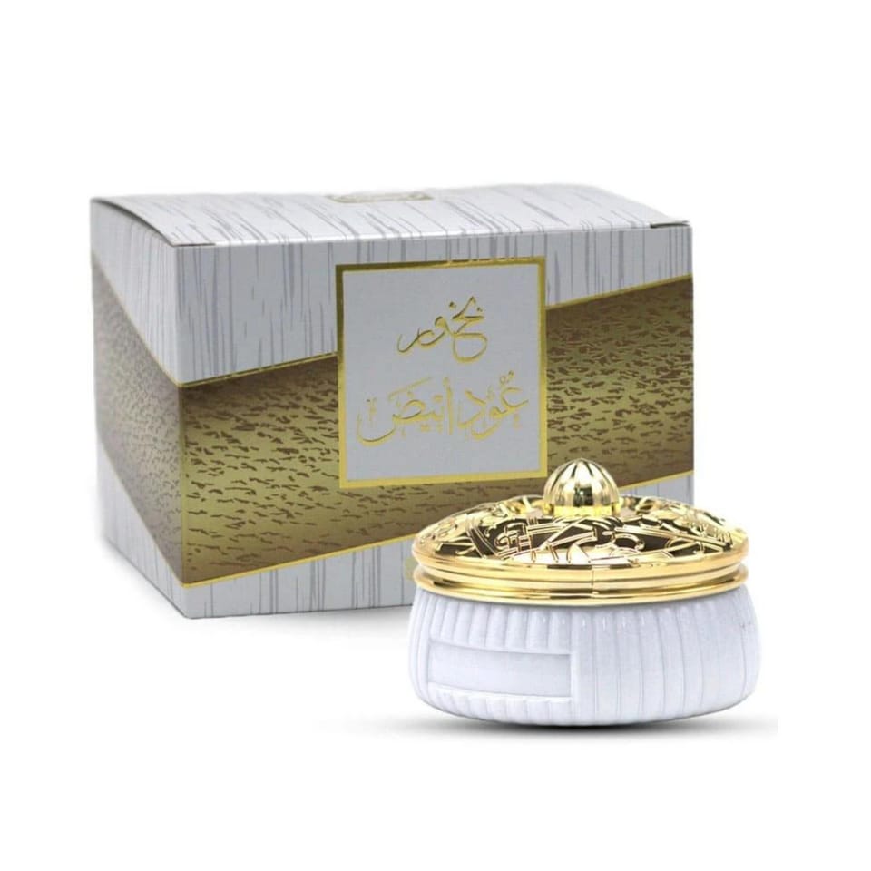 Oud Al Abyad – Premium Arabian Bakhoor (70g Jar)